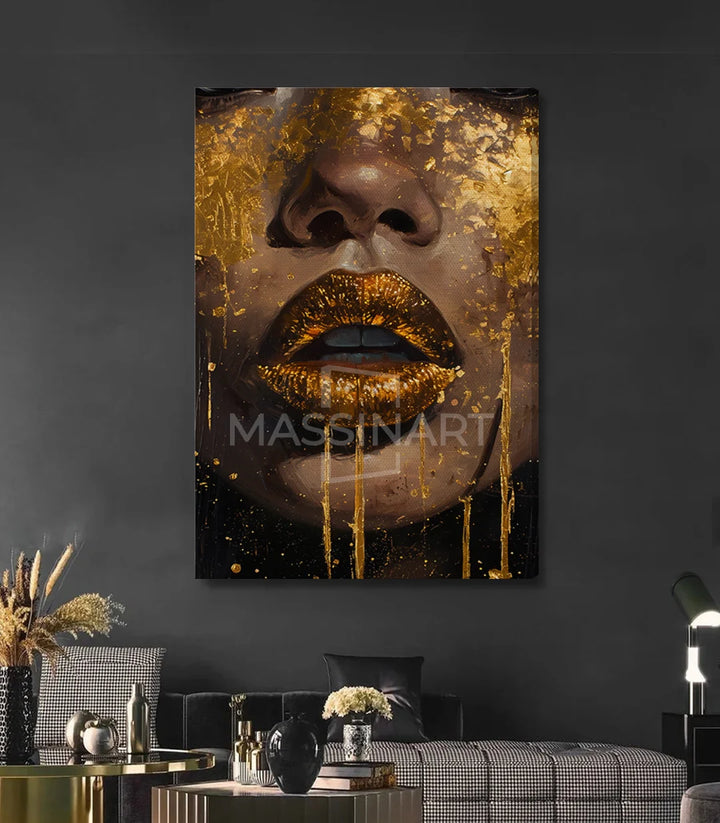Tableau Gilded ambiance décoration chambre Massinart