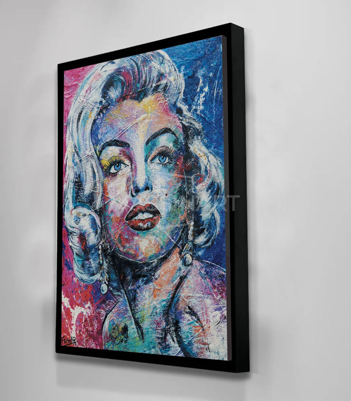Cadre noir tableau portrait Marilyn Dream Massinart