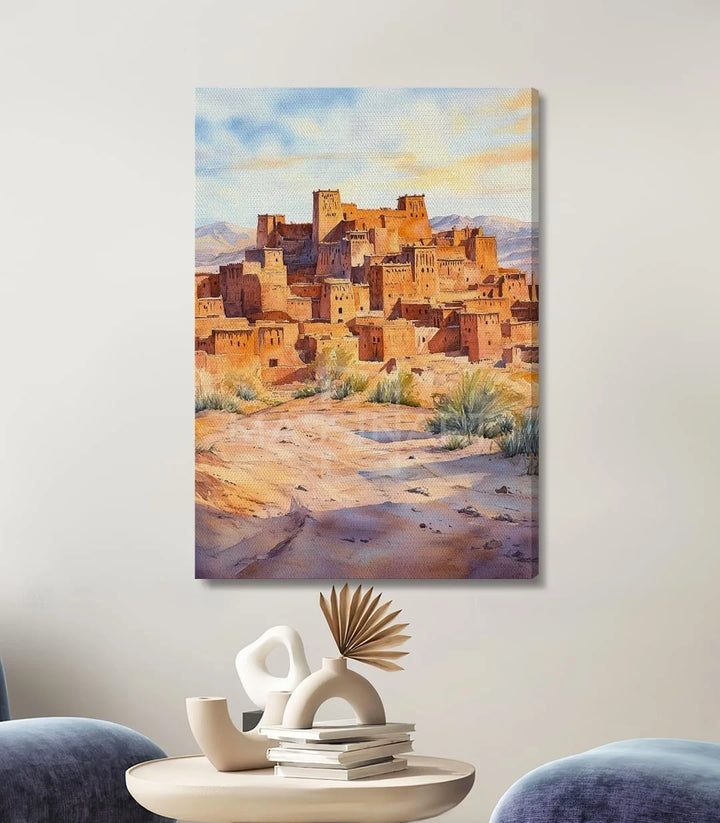 Tableau Clay Fortress mise en scène chambre style oriental Massinart