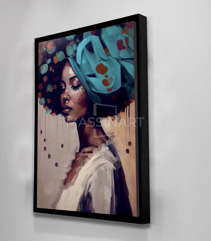 Tableau Thoughts détail portrait artistique Massinart