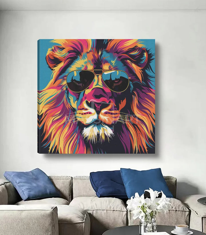Tableau Visionary King mur salon Massinart