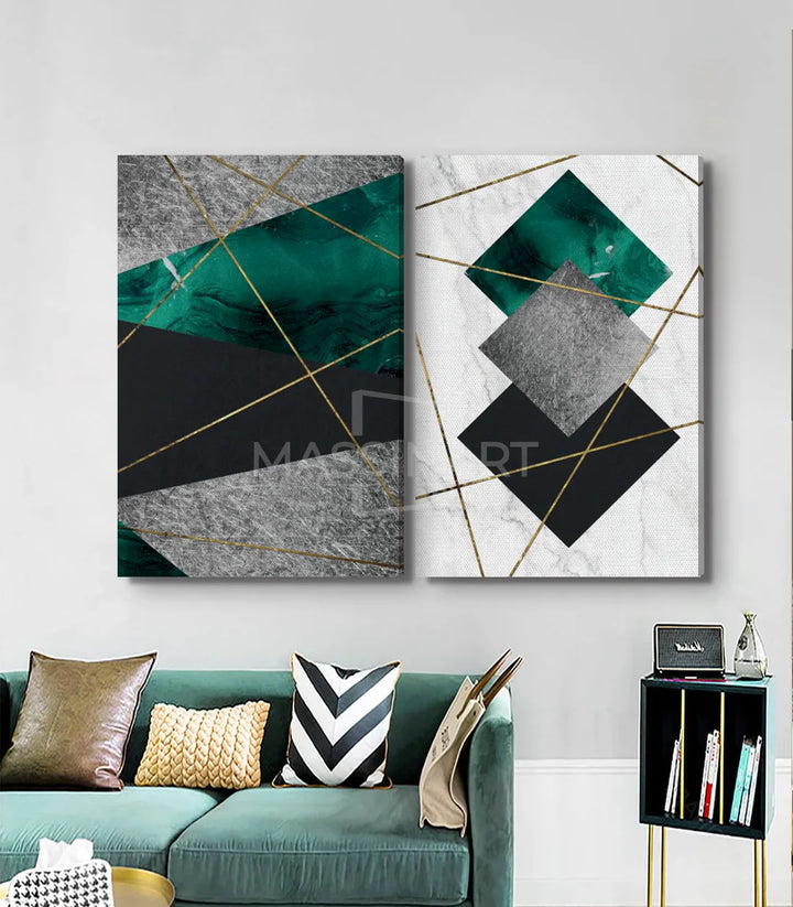 Tableau Lines art géométrique décoration intérieur moderne Massinart