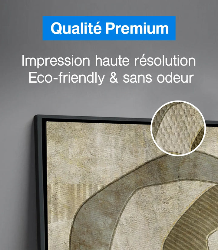 Tableau Boho Oasis ambiance salon contemporain textures Massinart