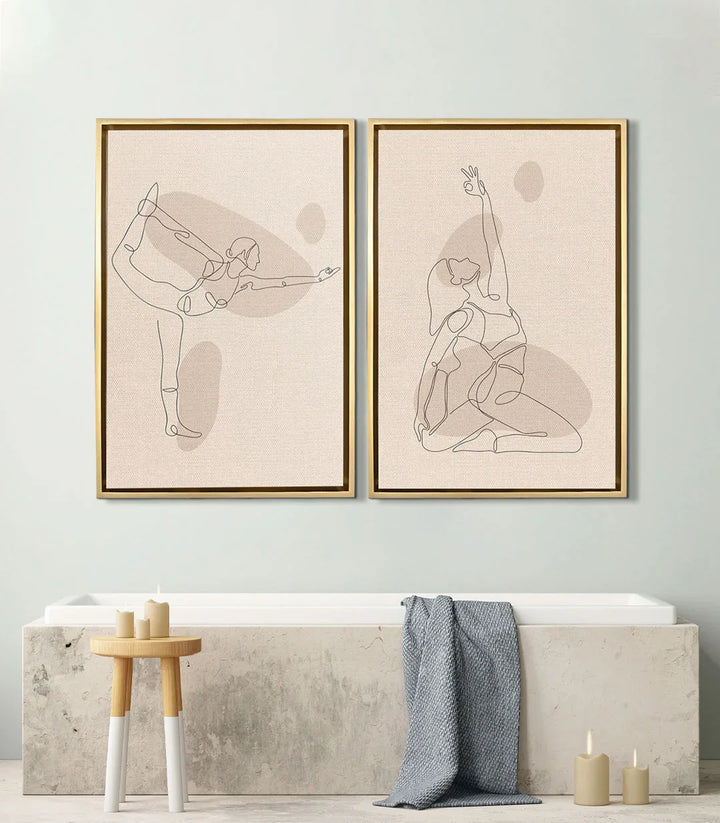Tableau Boho Balance mise en situation salle de bain Massinart