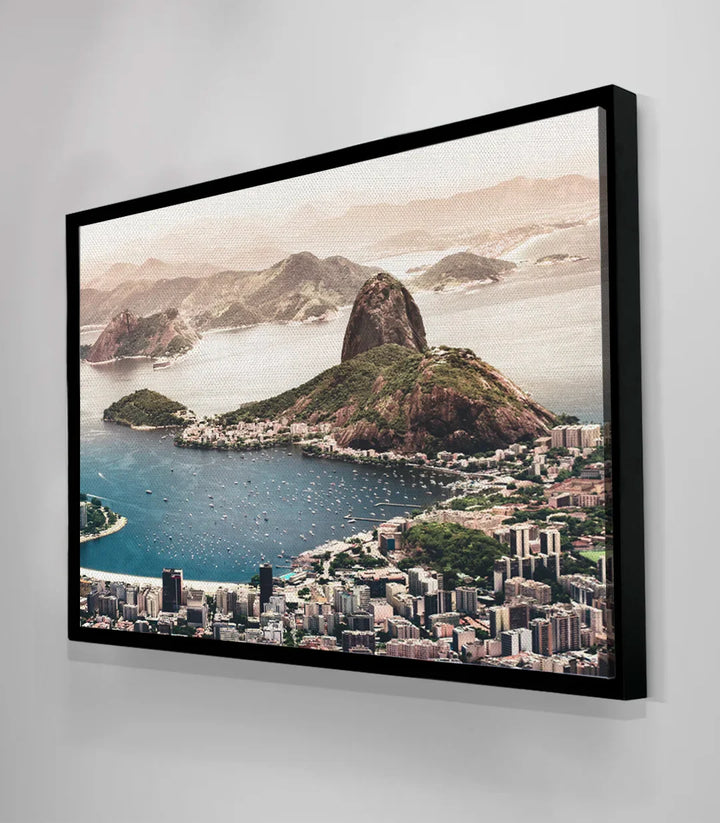 Mise en situation chambre séjour tableau Rio de Janeiro Massinart