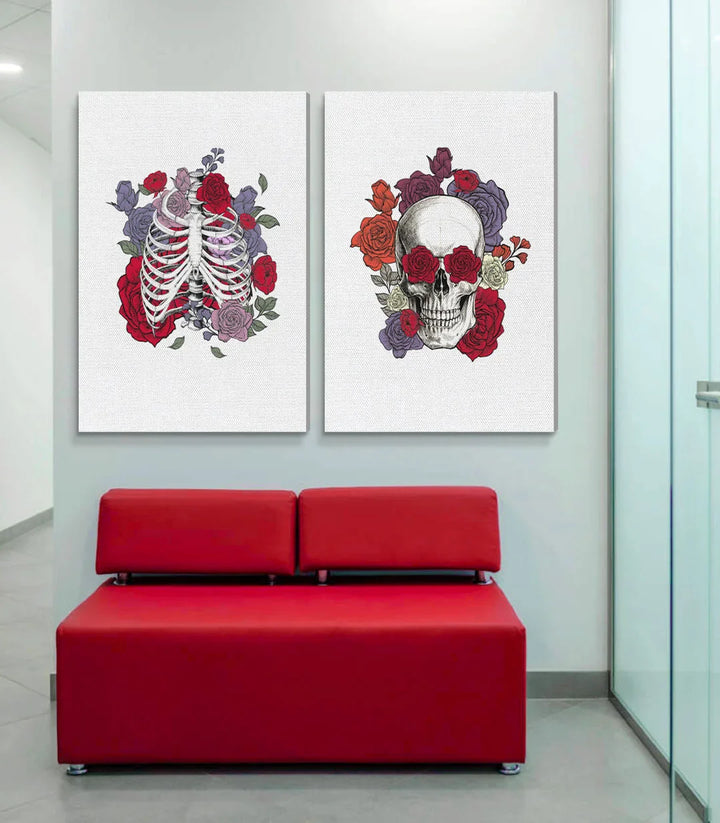 Tableau art anatomique floral intérieur contemporain Massinart
