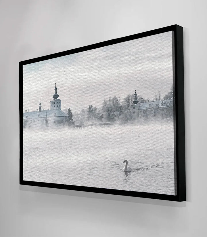Tableau Winter Landscape mise en situation décoration paysage hivernal Massinart