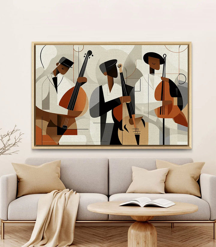 Décoration intérieur Tableau musiciens jazz The Swinging Beat Massinart style art déco