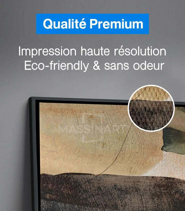 Affiche murale Wild Wanderings, composition horizontale abstraite tons chauds, qualité premium Massinart