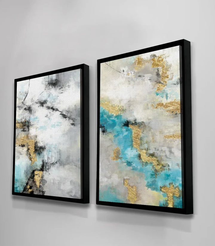 Tableau abstrait expressionniste salon marocain moderne - Massinart