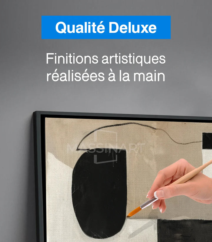 Harmonie couleurs tableau Fractured salon Massinart