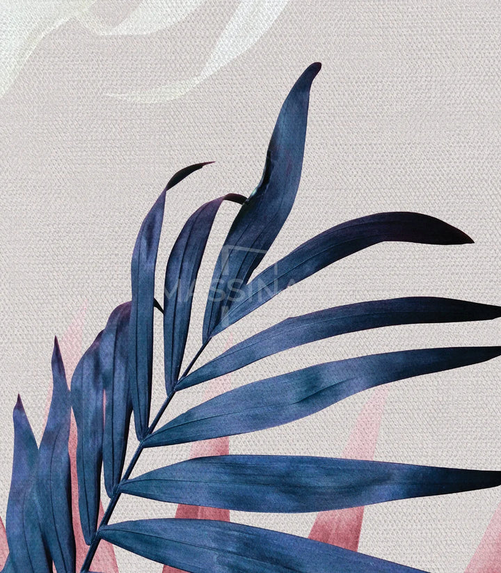Composition Botanical Leaves turquoise rose poudré Massinart