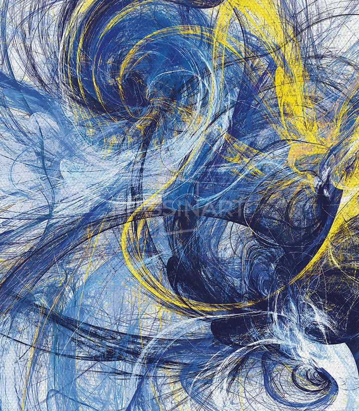 Tableau Fractal Motion cadre noir horizontal decoration Massinart