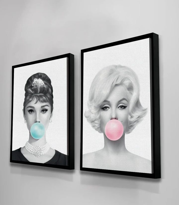 Mise en situation chambre tableau Marilyn Audrey Massinart