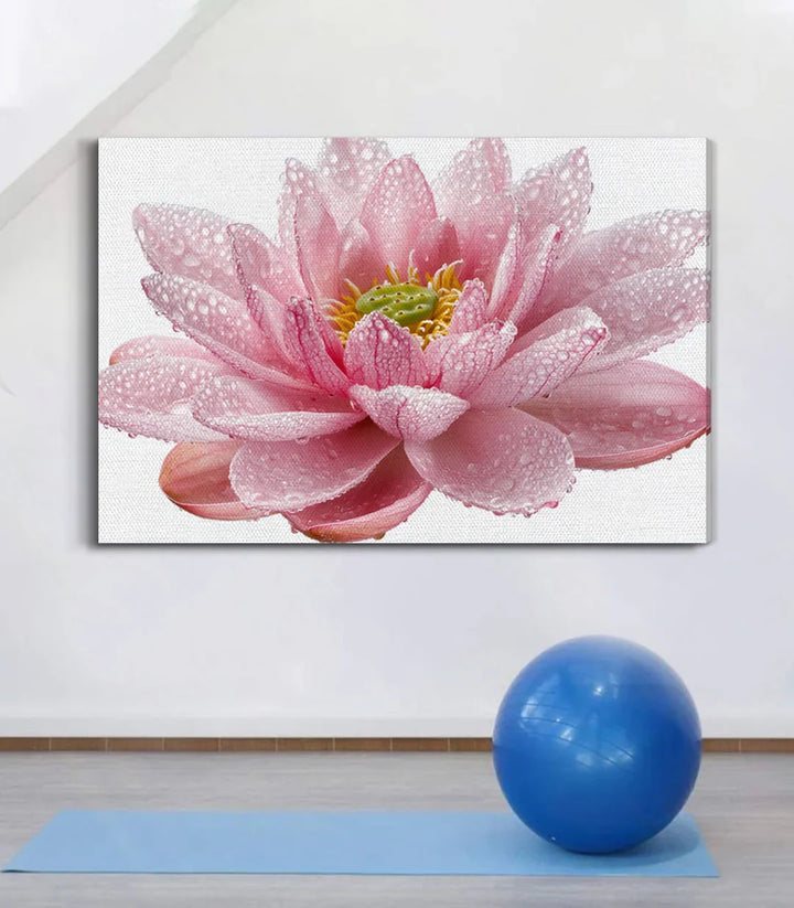 Tableau Pink Lotus en mise en situation décoration spa centre beauté — Massinart