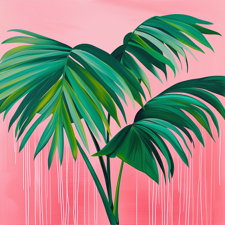 Tableau feuilles contemporain Soft Fronds Massinart