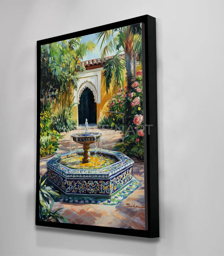 Simulation chambre Fountain Charm Massinart — décor jardin islamique