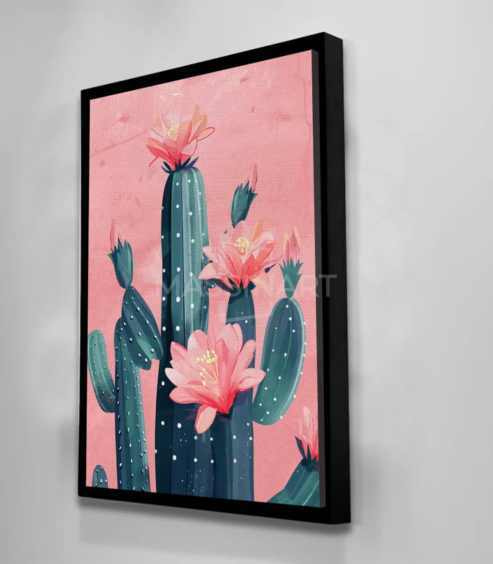 Détail fleurs roses Blooming Cactus Massinart palette douces couleurs
