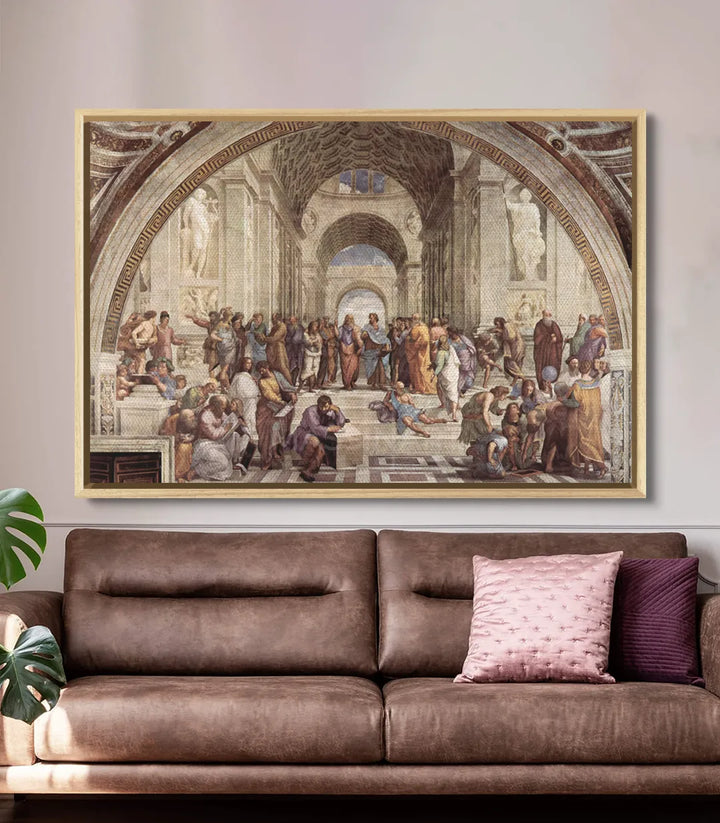Décoration intérieur bureau tableau classique École d'Athènes Massinart