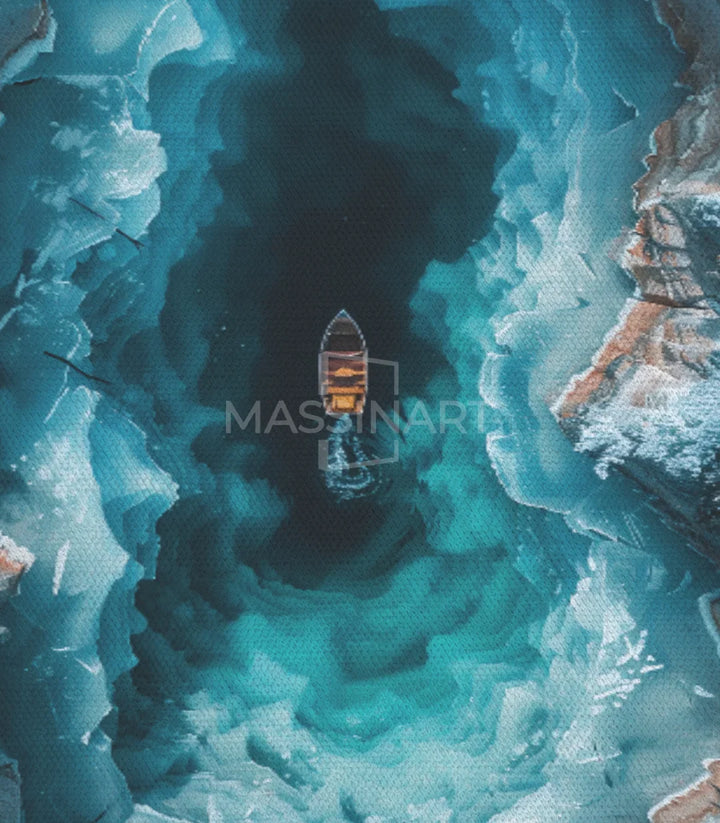 Tableau Blue Journey photographie aérienne ocean Massinart