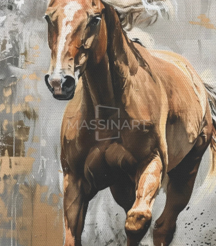 Tableau cheval nature moderne salon Massinart