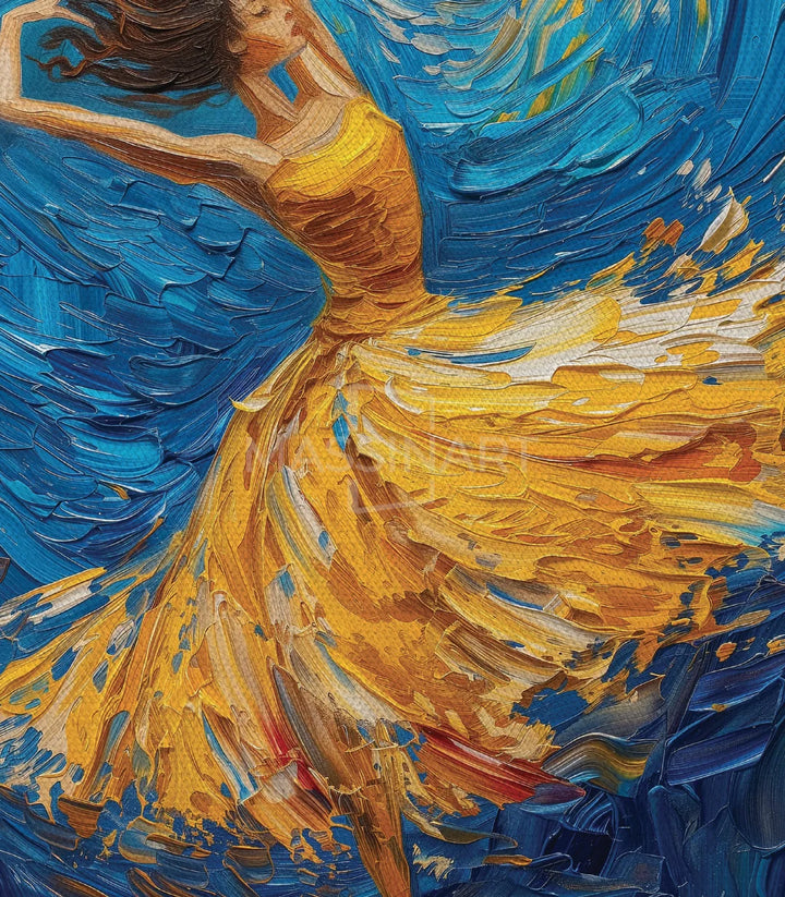 Peinture expressionniste femme dansante pour salon — Massinart