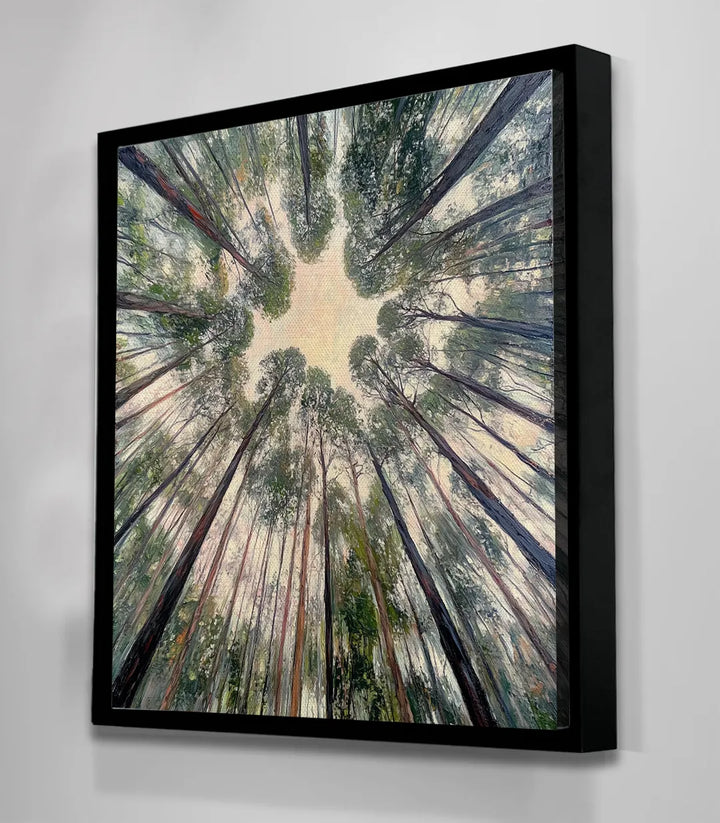 Ambiance salon avec tableau nature forêt Massinart