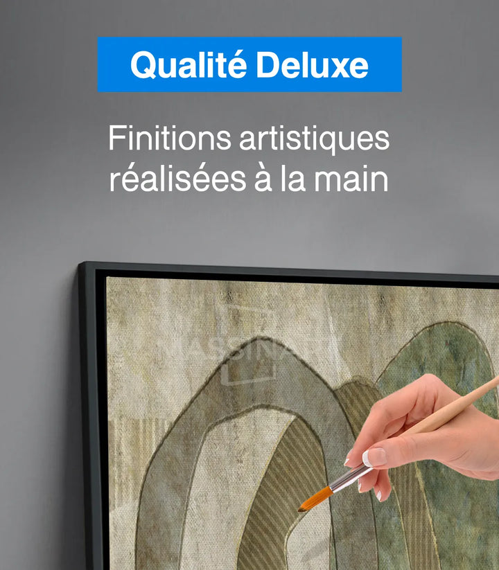 Tableau Boho Oasis détail composition abstraite Massinart