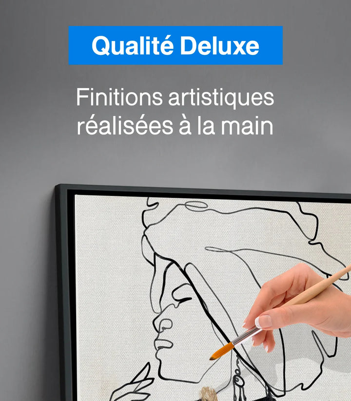 Tableau Jewels of Africa cadrage complet diptyque cadre noir Massinart