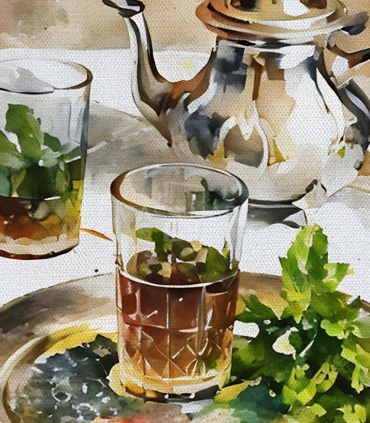 Tableau Moroccan Tea mise en situation hôtel — décoration professionnelle Massinart