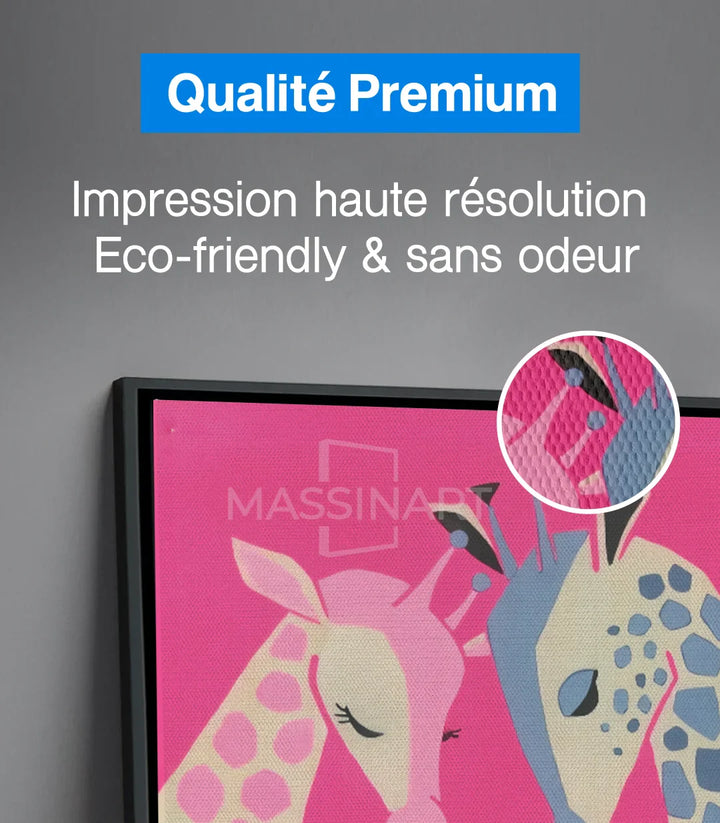 Chambre fille Little Giraffe Massinart décoration murale harmonieuse