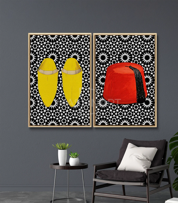 Décoration intérieur contemporain — Tableaux pop-art marocain Moroccan Elegance Massinart