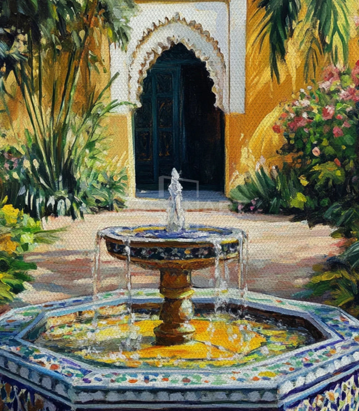 Décoration bureau Fountain Charm Massinart — tableau fontaine zellige