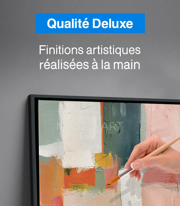 Mise en place Convergence tableau art abstrait moderne salon Massinart