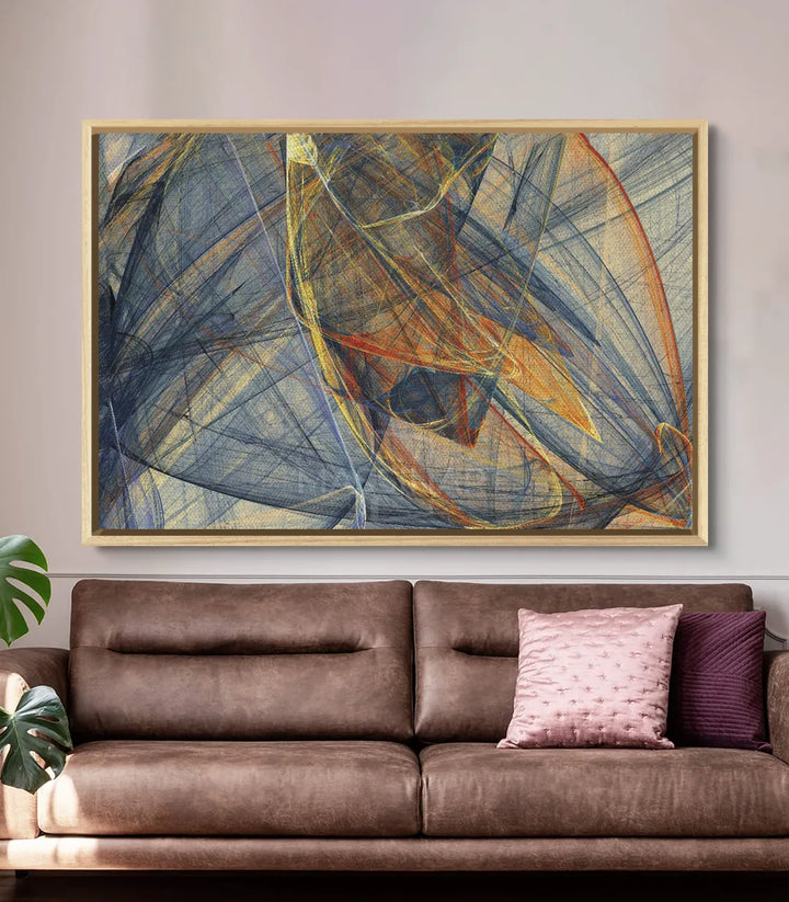 Décoration intérieur contemporain, tableau abstrait horizontal Futuristic Motion Massinart