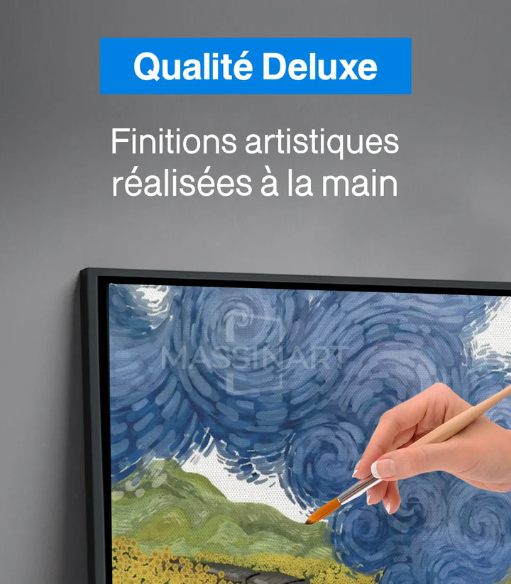 Mise en situation couloir, art mural train voyage Massinart