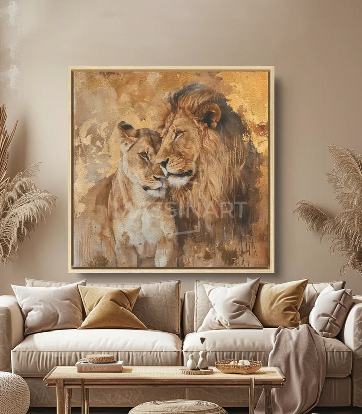 Tableau Royal Bonds decoration intérieur beige Massinart