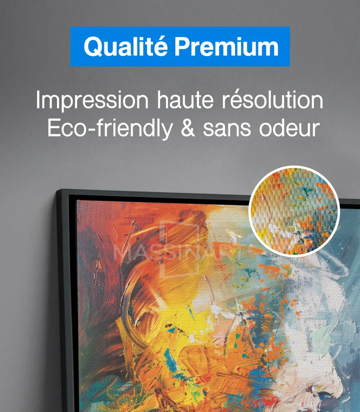 Tableau Aura expressionniste coloré, décoration moderne Massinart