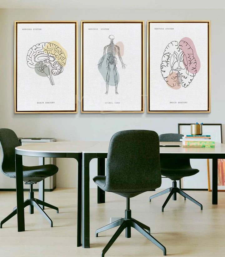 Tableau Neural Network mise en situation bureau Massinart — triptyque système nerveux
