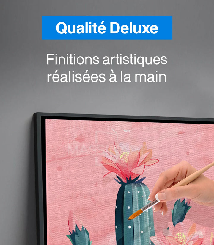 Tableau art botanique Massinart cactus style illustration contemporain