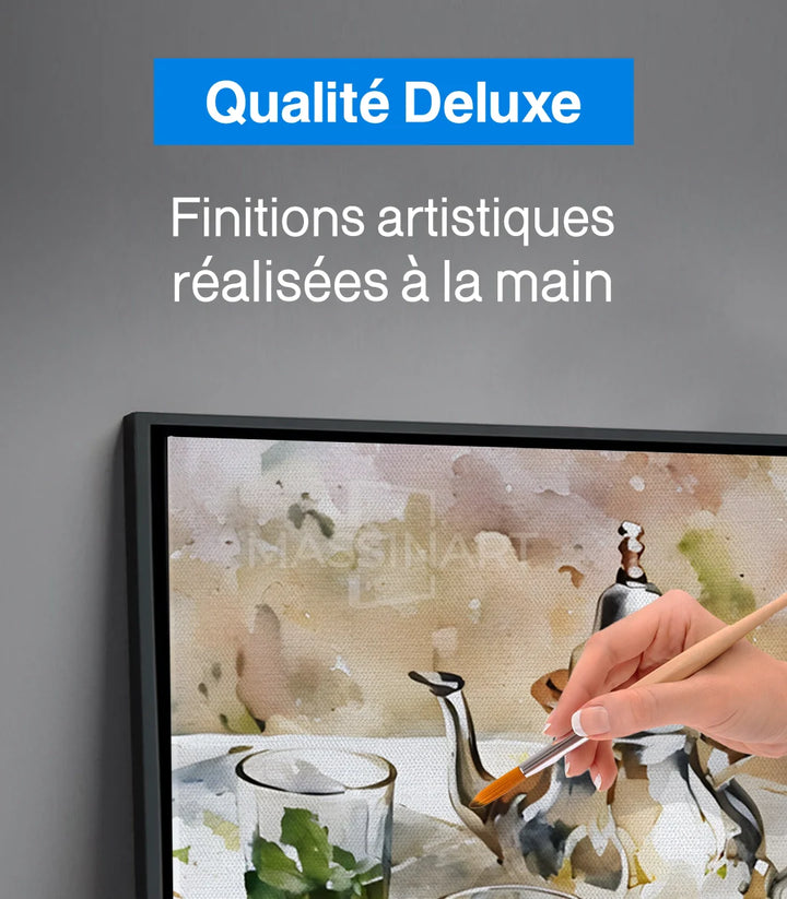 Tableau Moroccan Tea mise en situation bureau — tableau inspiration Massinart