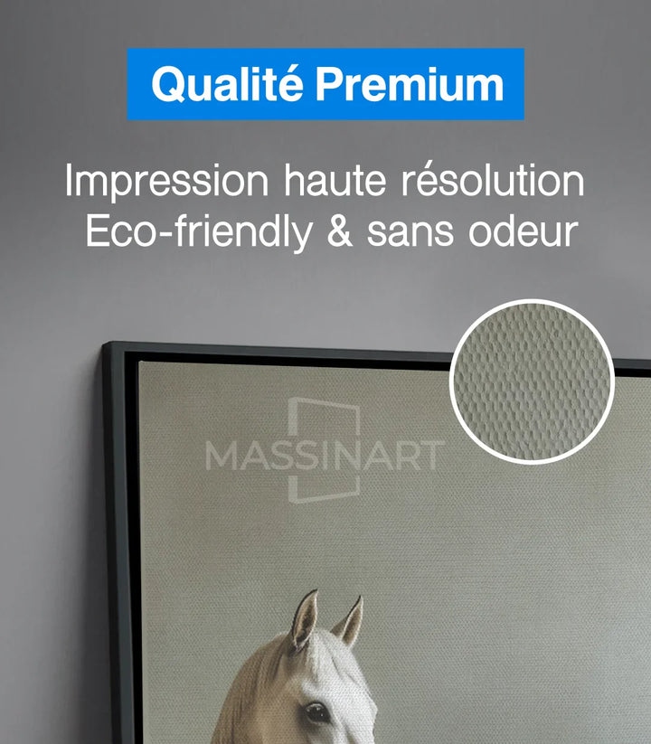 Tableau animal nature couloir beige Massinart