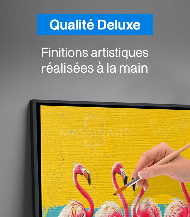 Tableau Flamingo Quartet décoration intérieur, style contemporain vibrant Massinart