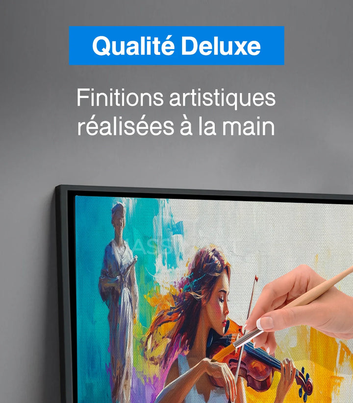Tableau Charmed Melody décoration mur salon Massinart — art musique couleurs expressionnistes