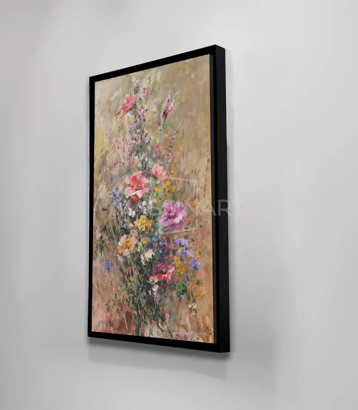 Palette couleurs roses jaunes bleus tableau nature Thrive Massinart