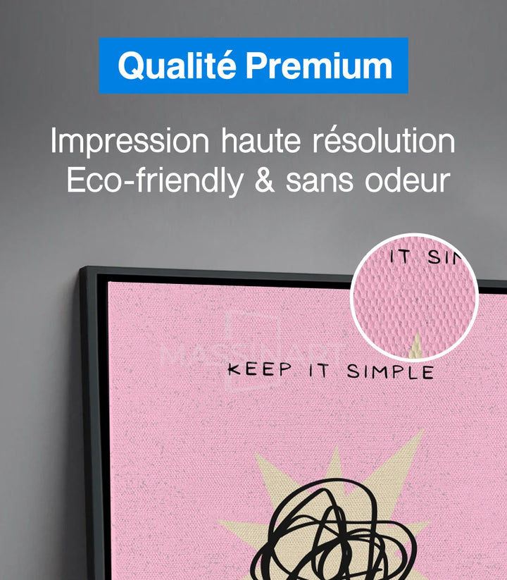 Tableau Keep It Simple Massinart — vue alternative décoration intérieur moderne