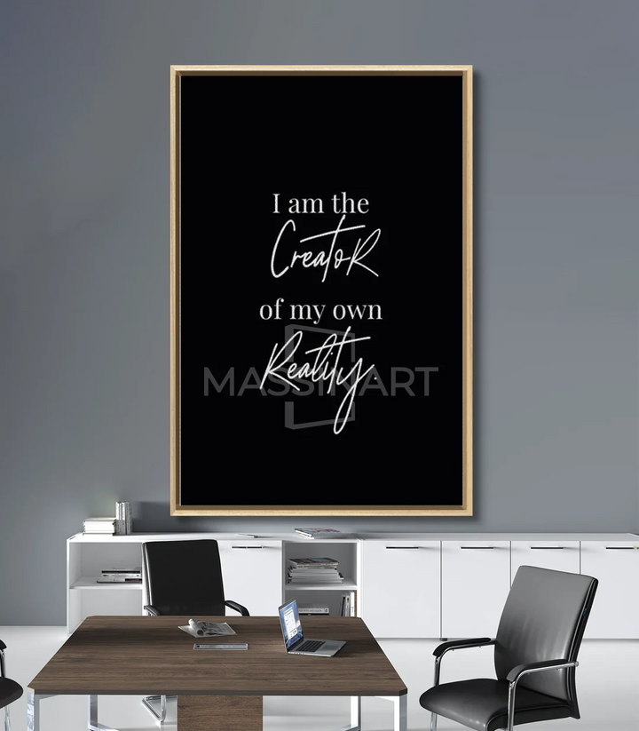 Tableau affirmation positive décoration intérieur bureau Massinart