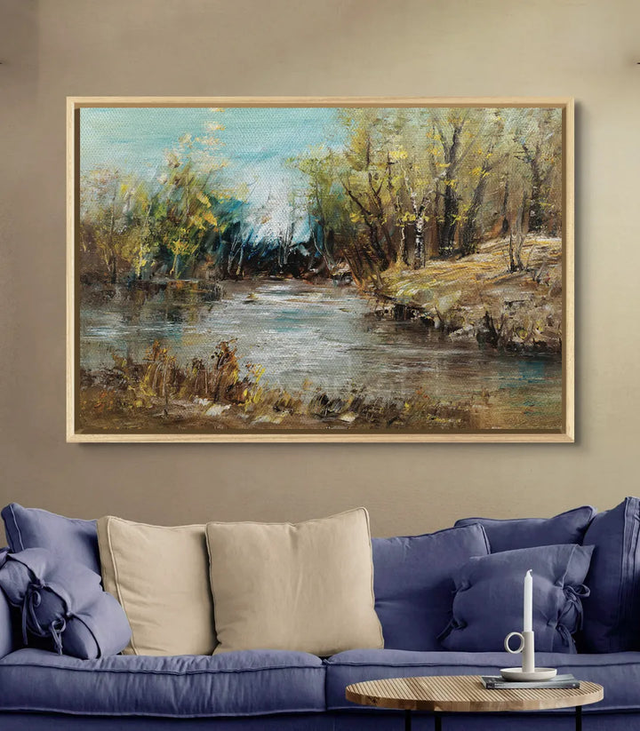 Décoration intérieur chambre tableau nature rivière Massinart