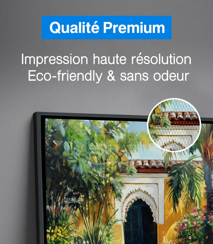 Tableau riad marocain Fountain Charm Massinart — détail architecture orientale