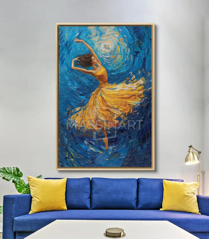 Décoration intérieur contemporain, peinture femme en mouvement — Massinart